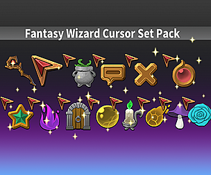 Fantasy Wizard Cursor Set Pack