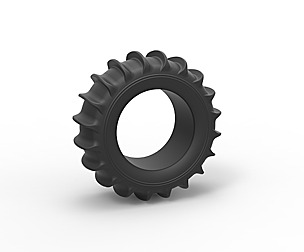 Dune buggy rear tire Scale 1 to 10