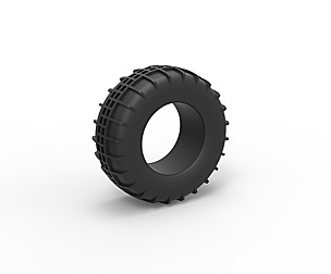 Dune buggy rear tire 5 Scale 1 to 10