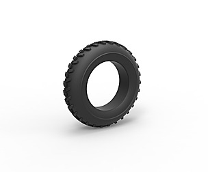 Dune buggy front tire 2 Scale 1 to 10