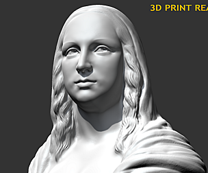 Mona Lisa 3D print model