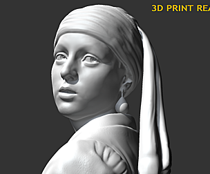 Girl with a Pearl Earring 3D print model