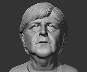 Angela Merkel 3D print model