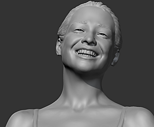 HD girl bust D 3D print model
