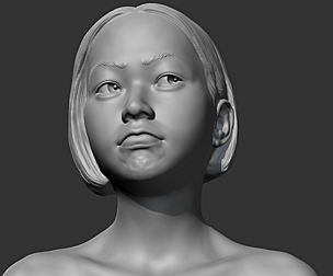 HD girl bust M 3D print model