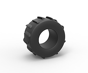 Mud dragster rear tire Scale 1 to 25