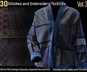 30 Stitches and Embroidery Textures-Vol3