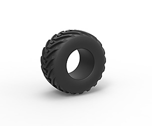 Offroad tire 3 Scale 1 to 25