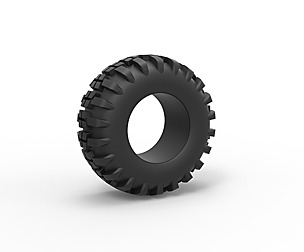 Offroad tire 4 Scale 1 to 25