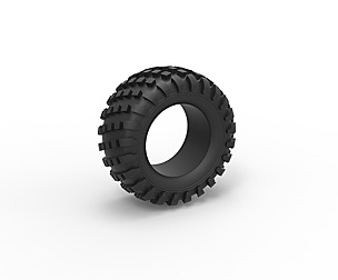 Offroad tire 14 Scale 1 to 25