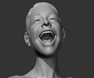 HD girl bust P 3D print model