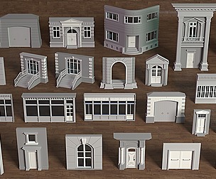 Building Facade Collection 2 - 25 pieces