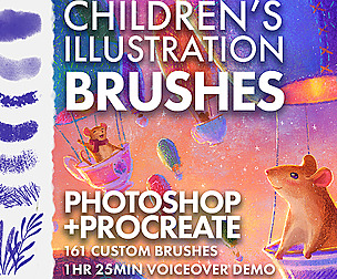 Childrens Illustration Brushes Photoshop Procreate