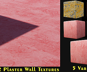 5 PBR 4K Realistic Stucco Plaster textures