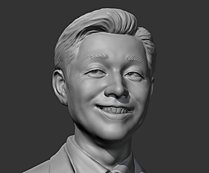 Salesman bust 3D print model
