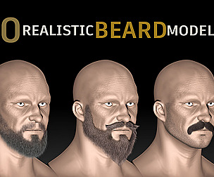 20 Realistic Beard mesh