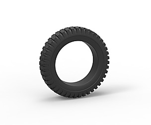 Military tire 2 Scale 1 to 10
