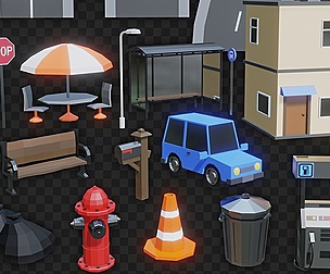 Low Poly City Asset Pack