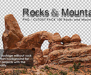 100 Rocks and Mountains Cutout Pack