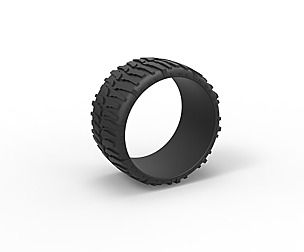 Low profile tire 2 for lifted trucks 1:10