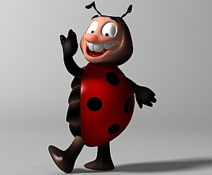 Cartoon Ladybug RIGGED