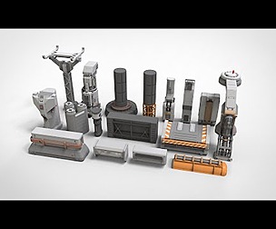 sci-fi Architecture kitbash 2