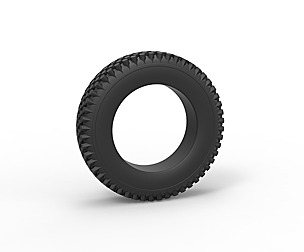 Military tire 4 Scale 1 to 10