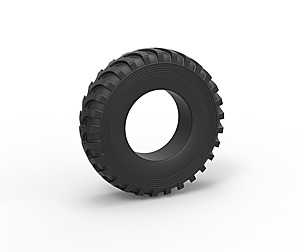 Military truck tire 3 Scale 1 to 10