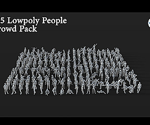 Crowd Set-03 264 Lowpoly People