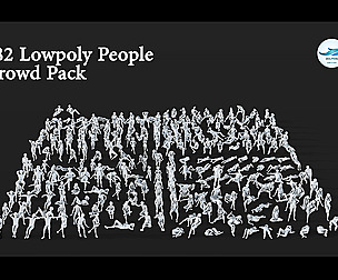 Crowd Set-04 282 Lowpoly People
