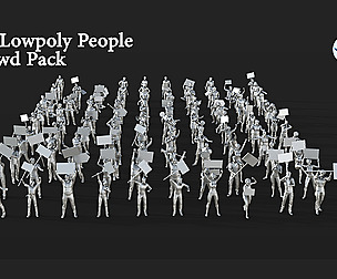Crowd Set-06 113 Lowpoly People