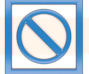 Warning symbol minus