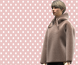 Ladies plush hoodie