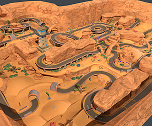 Racing location for mobile game