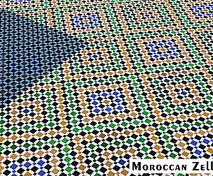 Moroccan Zellij Patern Tiles PBR Texture
