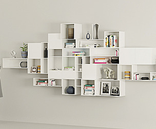 Boxed floating Library shelves