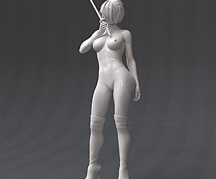 Automata Nier nude 3d printable model