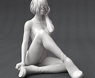 Automata Nier nude 3d printable model