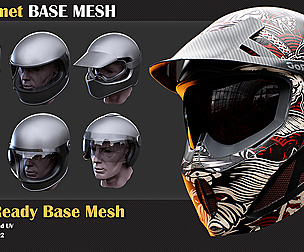 25 Helmet Base Mesh - VOL 06 ( Game Ready )