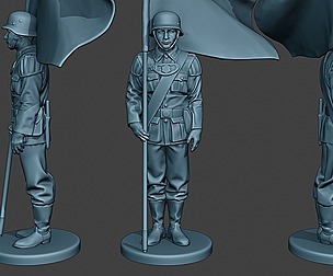 German musician soldier ww2 Stand flag G8