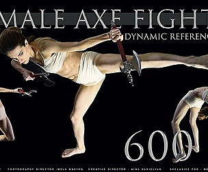FEMALE AXE FIGHTER, DYNAMIC REFERENCE IMAGES