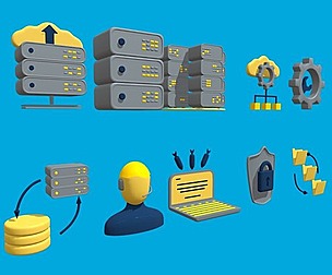 icons data center and hosting