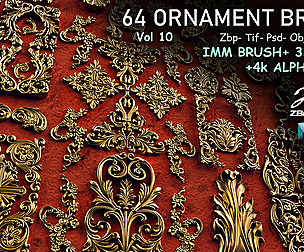 Fred's Ornament IMMBrush + 3DModels Vol 10