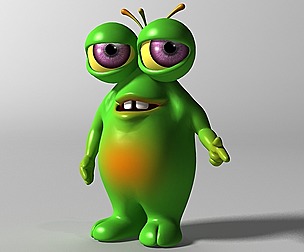 Cartoon Green Monster