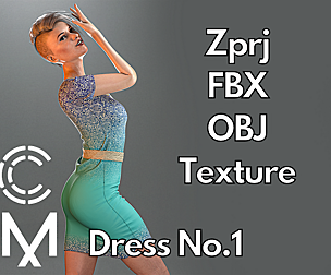 Marvelous Designer + Clo3d : Female dress No.1