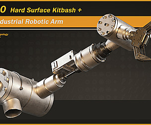 150 Hard Surface Kitbash -1 Industrial Robotic Arm