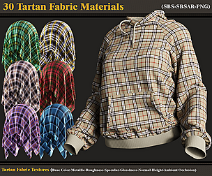 30 Tartan Fabric Materials + Textures
