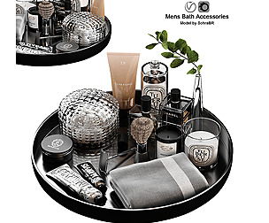 Mens care accessories decoration set 01