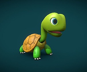 Stylized Cartoon Turtle