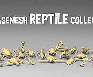 25 Basemesh reptile collection